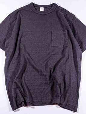 Warehouse & Co Blank Pocket T Shirt XL Made in Japan Bound Collar Tee Black